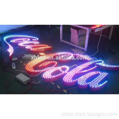 super colorful RGB full color face lighted letters pixel led light letters